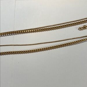 2 for $20  double dainty Gold Chain Necklace with arrow details